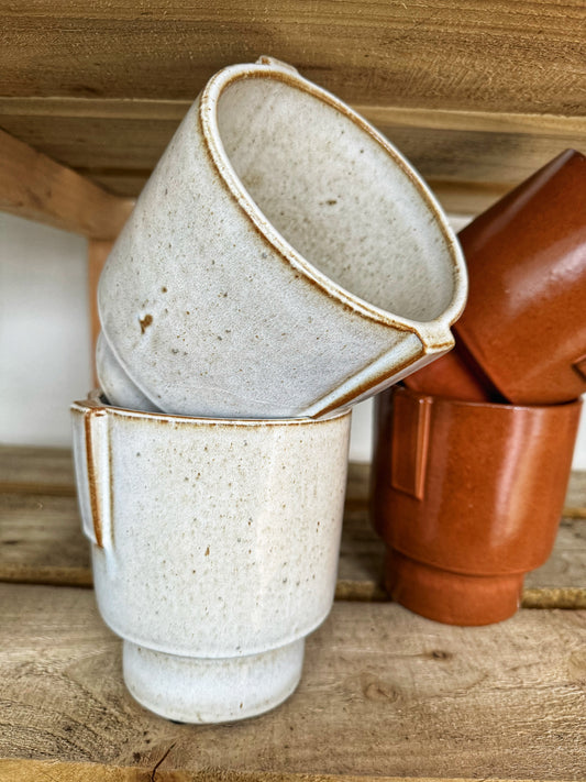 Aries Pot- White/Rust