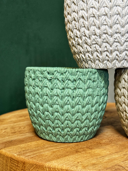 Brio pots-Grey/White/Green