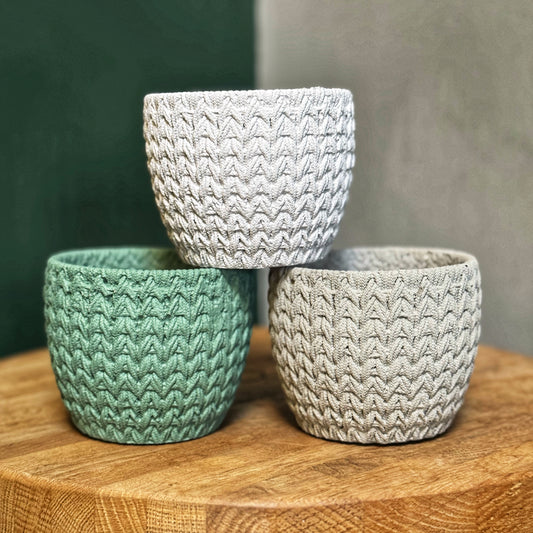 Brio pots-Grey/White/Green