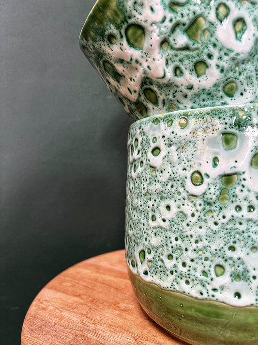 Emerald Reactive Glaze Pot -D16cm