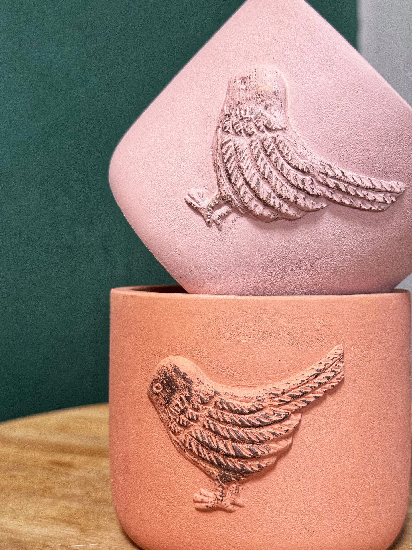 Bird pots-Salmon-Light Pink